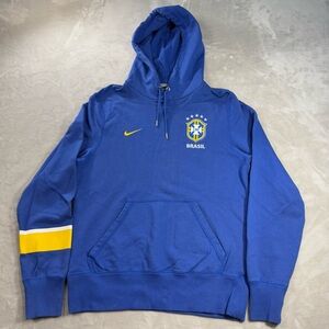 Nike Brasil CBF Fleece Hoodie Soccer Men Sz S World Cup Football